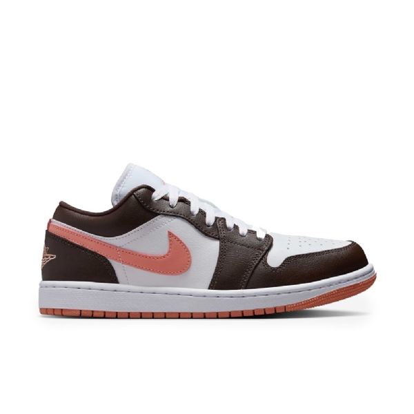 Tênis Air Jordan 1 Low Branco/marrom