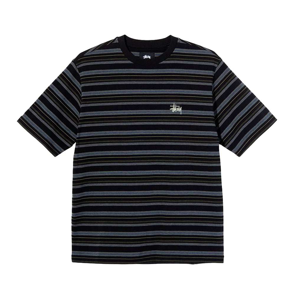 Camiseta Stussy Heather Stripe Crew Listrada