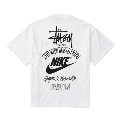 Camiseta Nike X Stussy The Wide World Tribe Branco