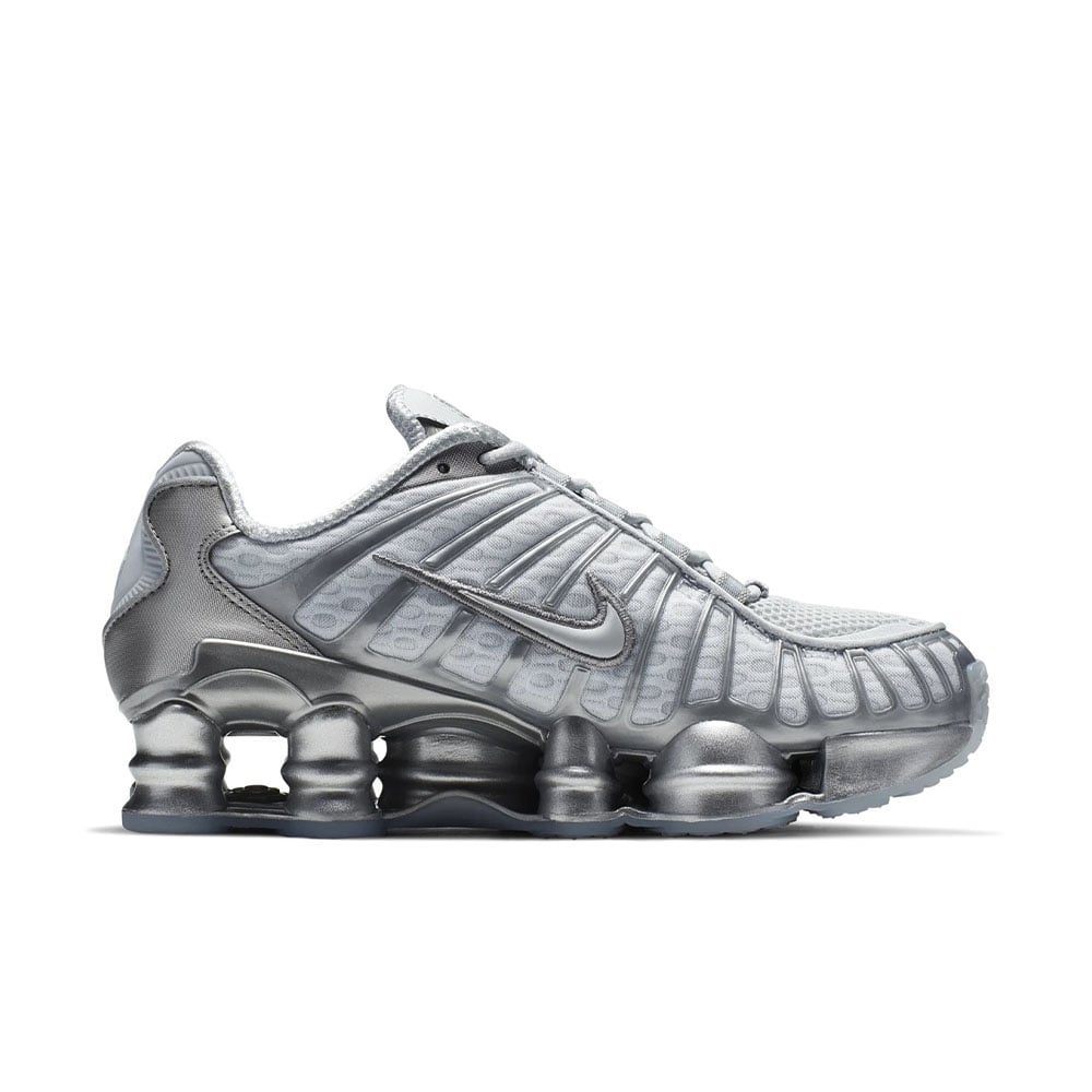 靴 NIKE W SHOX TL PURE PLATINUM/CHROME 24cm Tenis Nike Shox Tl 