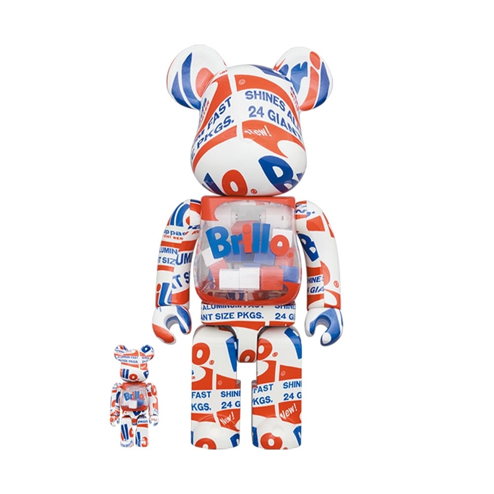 ミリタリー Bearbrick ANDY WARHOL Brillo 2022 1000% Bearbrick Andy Warhol Brillo 2022 100% & 400% Multicolor