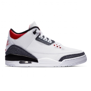 Tênis Nike Jordan 3 Retro Se Fire Red Denim Branco