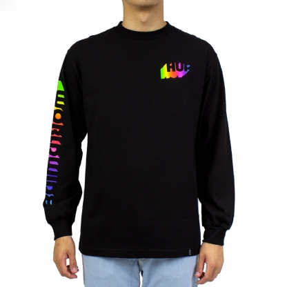 Camiseta Manga Longa Huf Aura Preto
