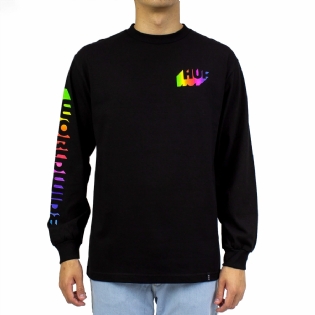 Camiseta Manga Longa Huf Aura Preto