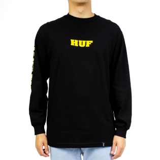 Camiseta Manga Longa Huf Make Em Cry Preto