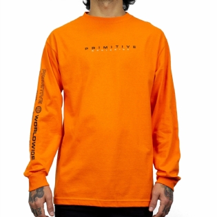 Camiseta Primitive Expansion Manga Longa Laranja