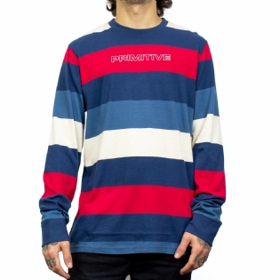 Camiseta Primitive Porter Manga Longa Listrada