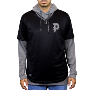 Camiseta Primitive Two-fer Baseball Thermal Preto