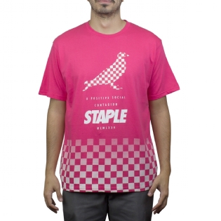 Camiseta Staple Checkerboard Pigeon Rosa