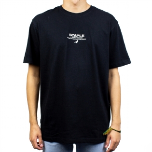 Camiseta Staple Embroidered Logo Preto