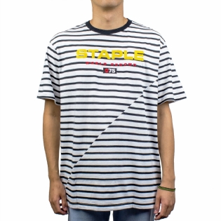 Camiseta Staple Off Stripe Branco