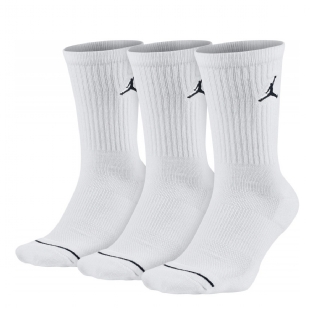 Meia Jordan Jumpman Crew 3 Pack Branco