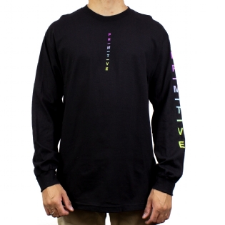 Camiseta Primitive Manga Longa Moods Gradient Preto