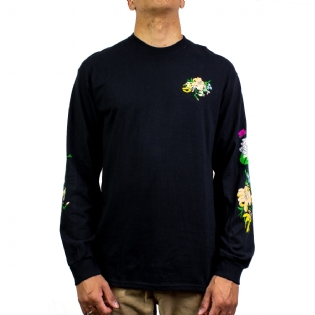 Camiseta Ripndip Manga Longa Blooming Nerm Preto
