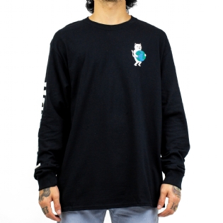 Camiseta Ripndip Manga Longa Fuck Everything Preto