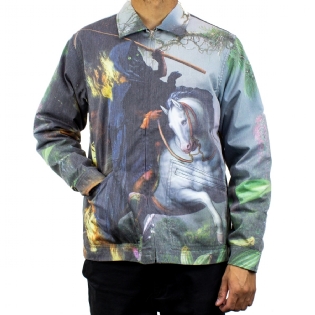 Jaqueta Jeans Ripndip Fire And Desire Cinza