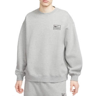 Moletom Nike X Stussy Crew Fleece Cinza