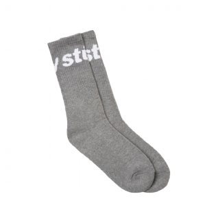 Meia Stussy Jacquard Logo Cinza