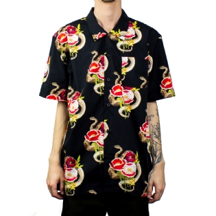 Camisa Huf Camden Woven Shirt Preto