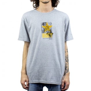 Camiseta Obey With Caution Cinza