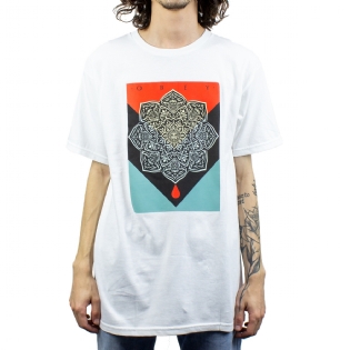 Camiseta Obey Blood & Oil Mandala Branco