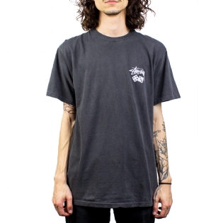 Camiseta Stussy Dice Pig Dyed Preto