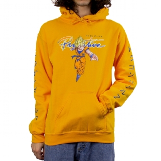 Moletom Primitive Nuevo Goku Saiyan Amarelo Amarelo