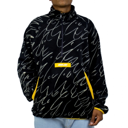 Jaqueta Dime Faces Quarter Zip Fleece Preto