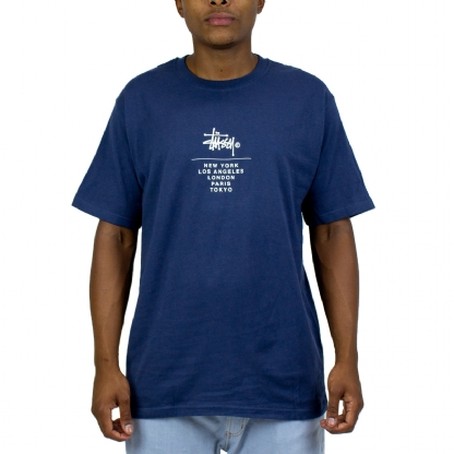 Camiseta Stüssy City Stack Azul