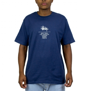 Camiseta Stüssy City Stack Azul