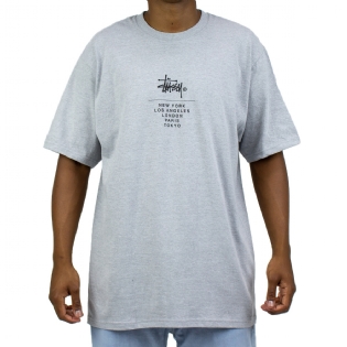 Camiseta Stüssy City Stack Cinza