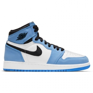Tênis Nike Air Jordan 1 Retro High Og " University Blue" Infantil Branco/azul