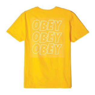 Camiseta Obey Jumbled Eyes Amarelo