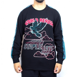 Camiseta Staple Clouds L/s Preto