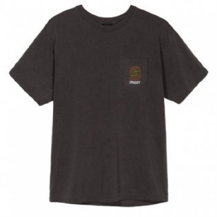 Camiseta Stussy S Blend Pig Dyed Preto