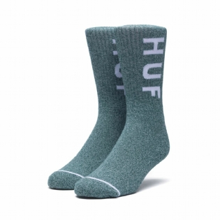 Meia Huf Melange Og Logo Verde