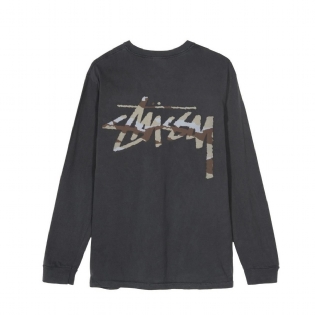 Camiseta Stussy Camo Stock Pig Ls Preto