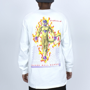 Camiseta Primitive Dbz Golden Frieza L/s Branco