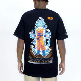 Camiseta Primitive Dbz Goku Super Saiyajin Preto