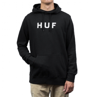 Moletom Huf Essentials Og Logo Preto