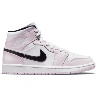 Tênis Nike Air Jordan 1 Mid " Pink Black " Branco/rosa