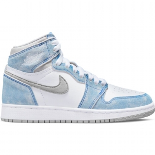 Tênis Nike Air Jordan 1 High " Hyper Royal " Infantil Branco/azul