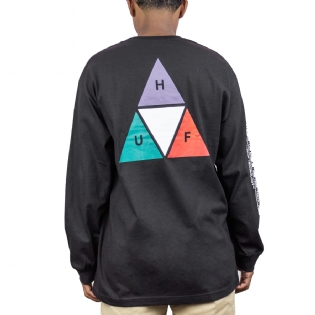 Camiseta Huf Prism Tt L/s Preto