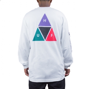 Camiseta Huf Prism Tt L/s Branco