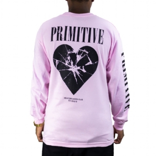 Camiseta Primitive Shattered L/s Rosa