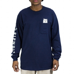 Camiseta Ripndip Lord Nermal L/s Azul