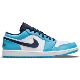 Tênis Nike Air Jordan 1 Low " Unc " Branco/azul