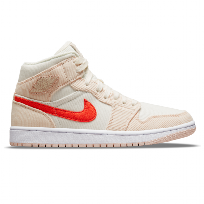 Tênis Nike Air Jordan 1 Mid Se Wmns Bege