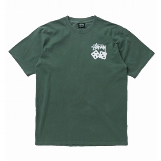 Camiseta Stussy Dice Pig Dyed Verde