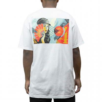 Camiseta Obey Fan The Flames Branco